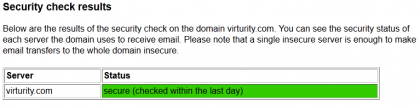 Opportunistic encryption check
